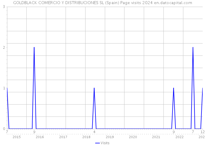 GOLDBLACK COMERCIO Y DISTRIBUCIONES SL (Spain) Page visits 2024 