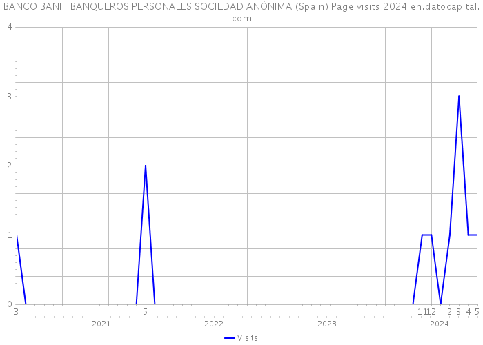 BANCO BANIF BANQUEROS PERSONALES SOCIEDAD ANÓNIMA (Spain) Page visits 2024 