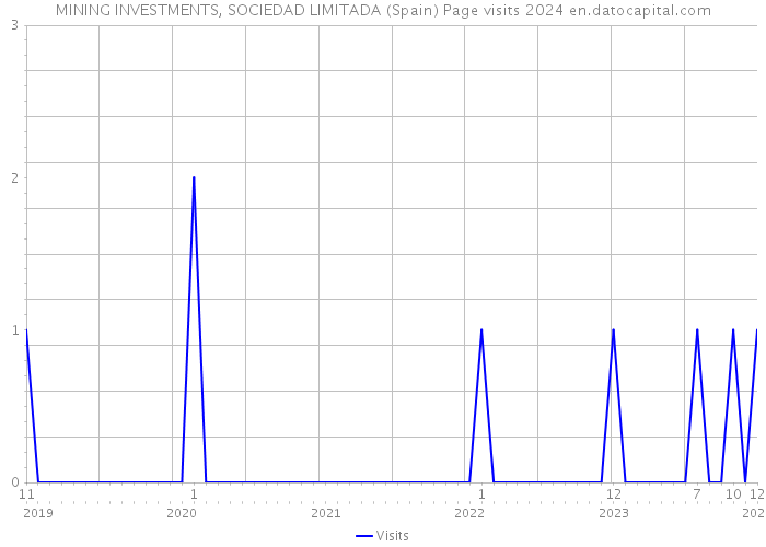 MINING INVESTMENTS, SOCIEDAD LIMITADA (Spain) Page visits 2024 