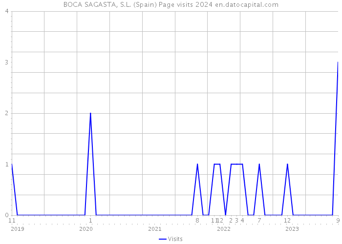 BOCA SAGASTA, S.L. (Spain) Page visits 2024 
