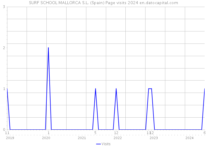 SURF SCHOOL MALLORCA S.L. (Spain) Page visits 2024 