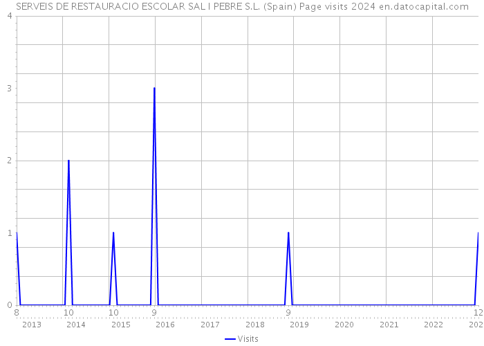 SERVEIS DE RESTAURACIO ESCOLAR SAL I PEBRE S.L. (Spain) Page visits 2024 