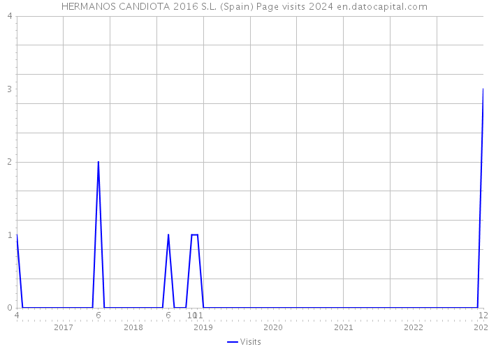 HERMANOS CANDIOTA 2016 S.L. (Spain) Page visits 2024 