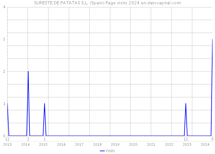 SURESTE DE PATATAS S.L. (Spain) Page visits 2024 