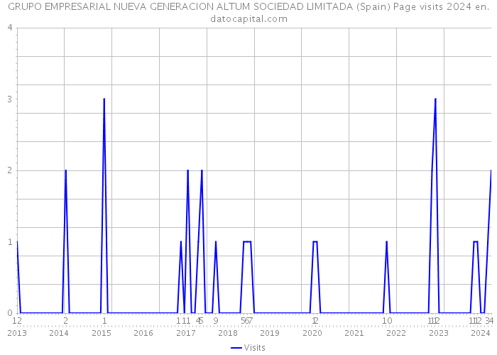 GRUPO EMPRESARIAL NUEVA GENERACION ALTUM SOCIEDAD LIMITADA (Spain) Page visits 2024 