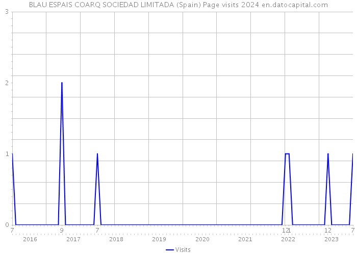 BLAU ESPAIS COARQ SOCIEDAD LIMITADA (Spain) Page visits 2024 
