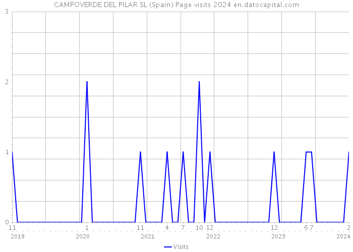 CAMPOVERDE DEL PILAR SL (Spain) Page visits 2024 