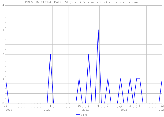 PREMIUM GLOBAL PADEL SL (Spain) Page visits 2024 