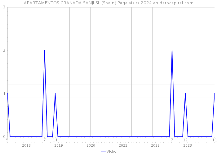APARTAMENTOS GRANADA SANJI SL (Spain) Page visits 2024 