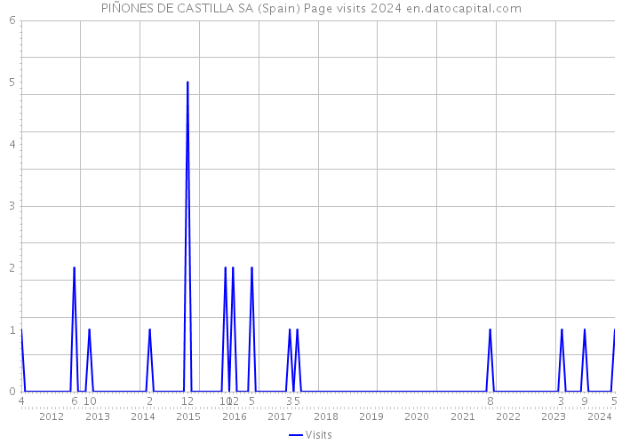 PIÑONES DE CASTILLA SA (Spain) Page visits 2024 