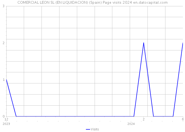 COMERCIAL LEON SL (EN LIQUIDACION) (Spain) Page visits 2024 