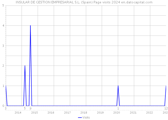 INSULAR DE GESTION EMPRESARIAL S.L. (Spain) Page visits 2024 