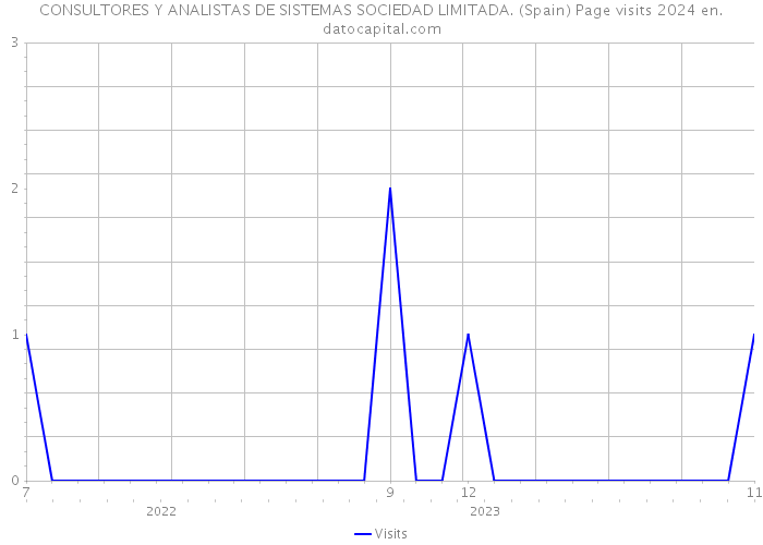 CONSULTORES Y ANALISTAS DE SISTEMAS SOCIEDAD LIMITADA. (Spain) Page visits 2024 