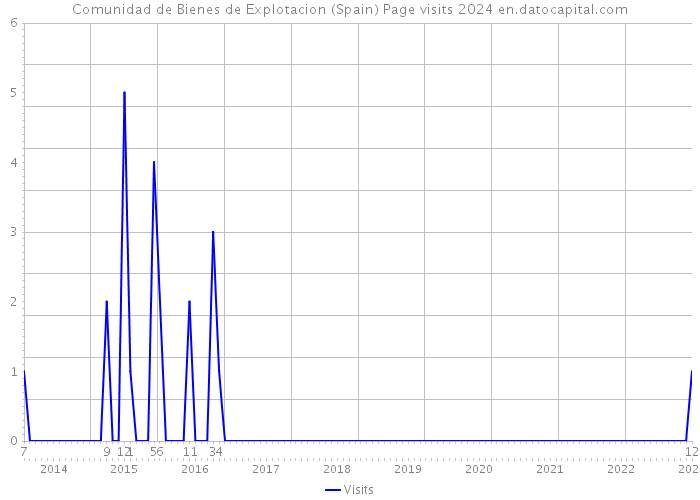 Comunidad de Bienes de Explotacion (Spain) Page visits 2024 