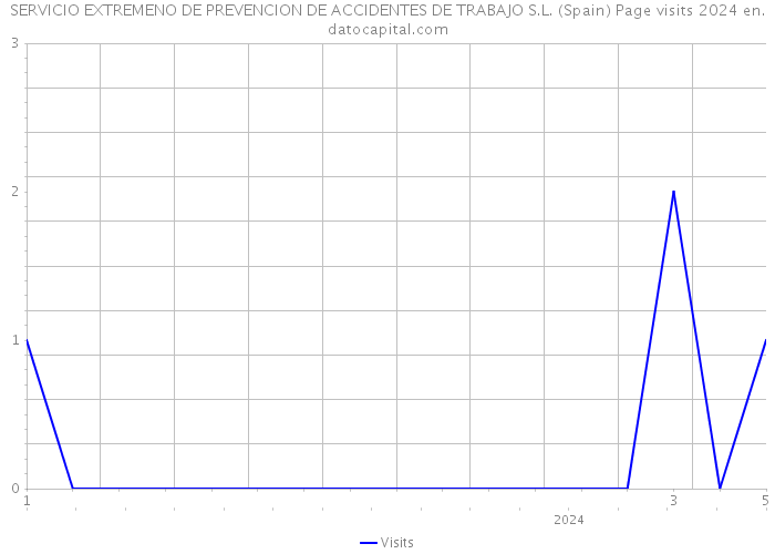 SERVICIO EXTREMENO DE PREVENCION DE ACCIDENTES DE TRABAJO S.L. (Spain) Page visits 2024 