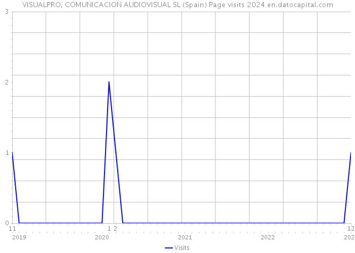 VISUALPRO, COMUNICACION AUDIOVISUAL SL (Spain) Page visits 2024 