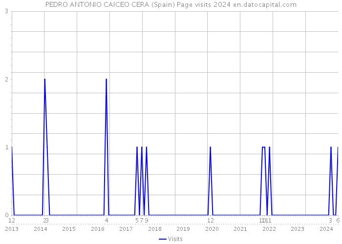 PEDRO ANTONIO CAICEO CERA (Spain) Page visits 2024 