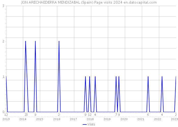 JON ARECHAEDERRA MENDIZABAL (Spain) Page visits 2024 