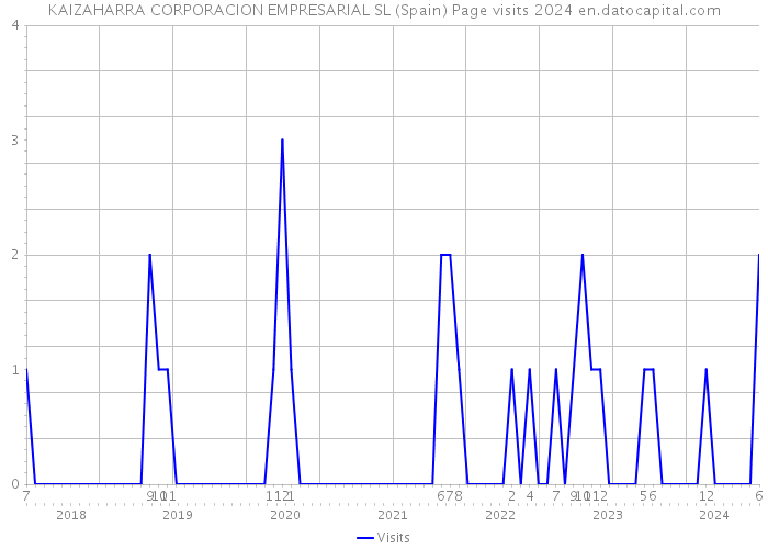 KAIZAHARRA CORPORACION EMPRESARIAL SL (Spain) Page visits 2024 