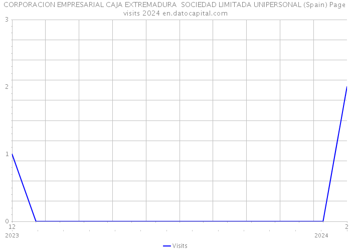 CORPORACION EMPRESARIAL CAJA EXTREMADURA SOCIEDAD LIMITADA UNIPERSONAL (Spain) Page visits 2024 