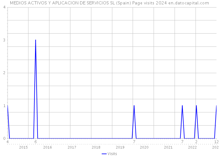 MEDIOS ACTIVOS Y APLICACION DE SERVICIOS SL (Spain) Page visits 2024 