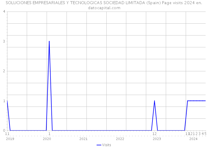SOLUCIONES EMPRESARIALES Y TECNOLOGICAS SOCIEDAD LIMITADA (Spain) Page visits 2024 