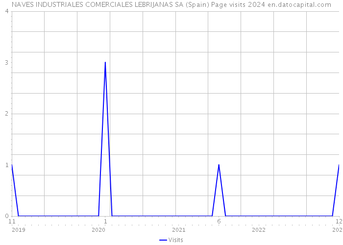 NAVES INDUSTRIALES COMERCIALES LEBRIJANAS SA (Spain) Page visits 2024 