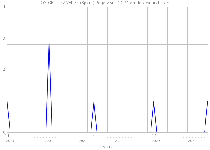 OXIGEN TRAVEL SL (Spain) Page visits 2024 