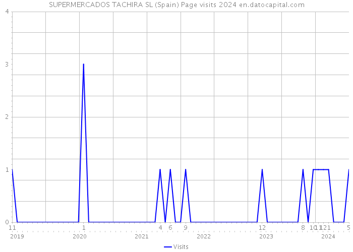 SUPERMERCADOS TACHIRA SL (Spain) Page visits 2024 