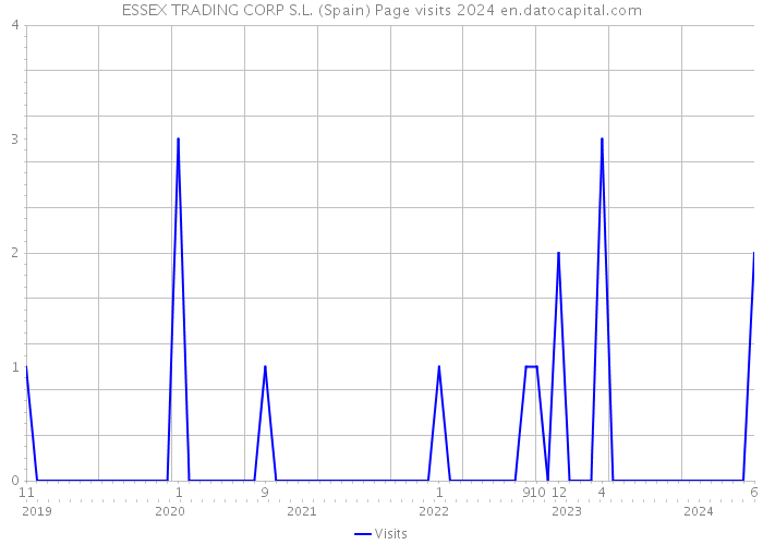 ESSEX TRADING CORP S.L. (Spain) Page visits 2024 