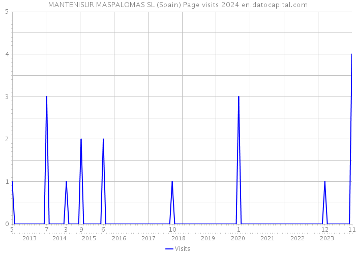 MANTENISUR MASPALOMAS SL (Spain) Page visits 2024 
