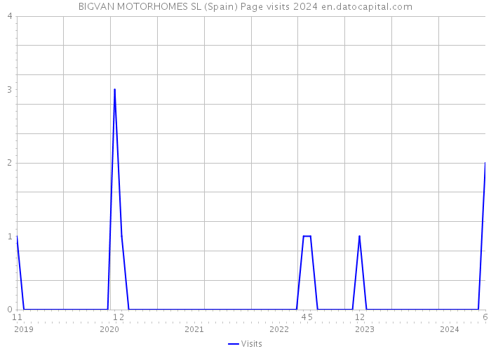 BIGVAN MOTORHOMES SL (Spain) Page visits 2024 