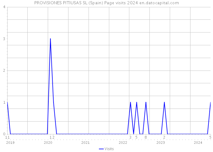 PROVISIONES PITIUSAS SL (Spain) Page visits 2024 