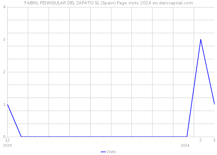 FABRIL PENINSULAR DEL ZAPATO SL (Spain) Page visits 2024 