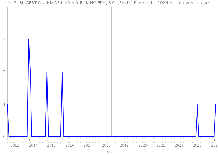YURUBI, GESTION INMOBILIARIA Y FINANCIERA, S.C. (Spain) Page visits 2024 