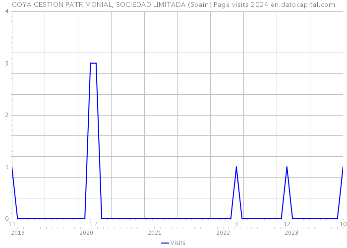GOYA GESTION PATRIMONIAL, SOCIEDAD LIMITADA (Spain) Page visits 2024 