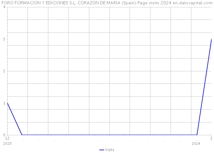 FORO FORMACION Y EDICIONES S.L. CORAZON DE MARIA (Spain) Page visits 2024 