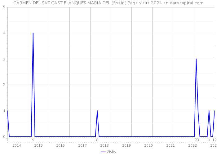 CARMEN DEL SAZ CASTIBLANQUES MARIA DEL (Spain) Page visits 2024 