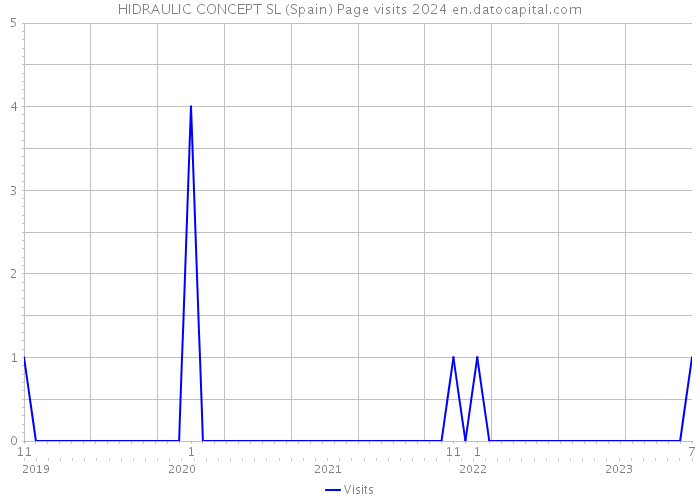 HIDRAULIC CONCEPT SL (Spain) Page visits 2024 