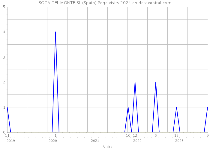 BOCA DEL MONTE SL (Spain) Page visits 2024 