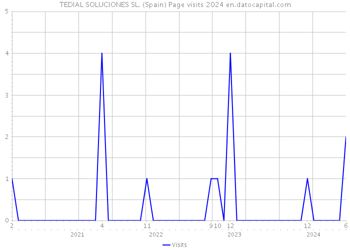 TEDIAL SOLUCIONES SL. (Spain) Page visits 2024 