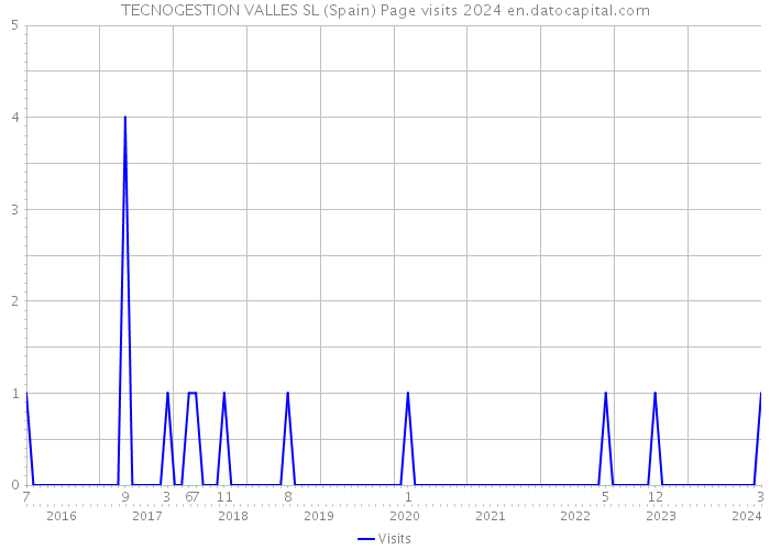 TECNOGESTION VALLES SL (Spain) Page visits 2024 