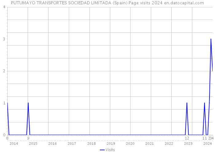 PUTUMAYO TRANSPORTES SOCIEDAD LIMITADA (Spain) Page visits 2024 