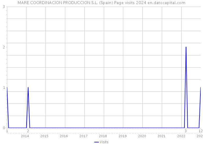 MARE COORDINACION PRODUCCION S.L. (Spain) Page visits 2024 