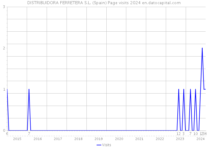 DISTRIBUIDORA FERRETERA S.L. (Spain) Page visits 2024 