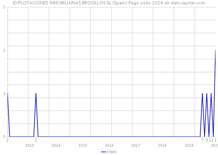 EXPLOTACIONES INMOBILIARIAS BROOKLYN SL (Spain) Page visits 2024 