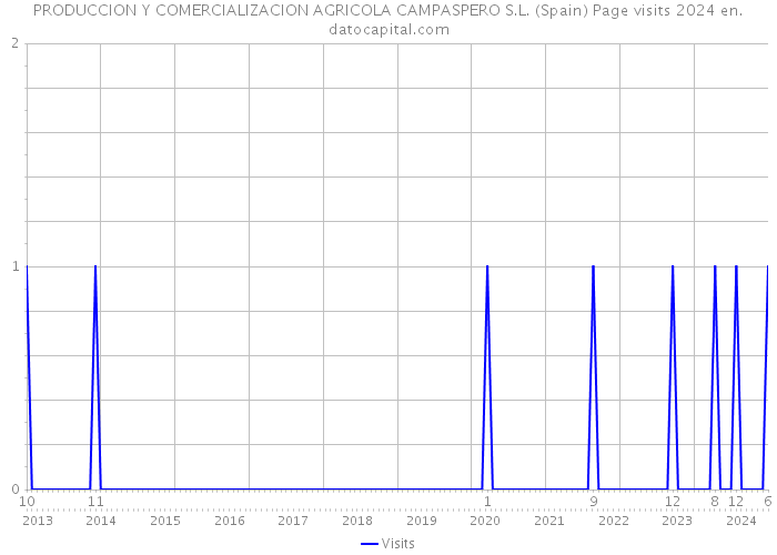 PRODUCCION Y COMERCIALIZACION AGRICOLA CAMPASPERO S.L. (Spain) Page visits 2024 