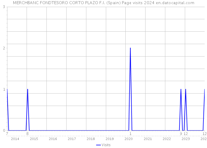 MERCHBANC FONDTESORO CORTO PLAZO F.I. (Spain) Page visits 2024 