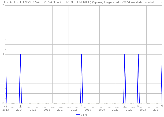 HISPATUR TURISMO SA(R.M. SANTA CRUZ DE TENERIFE) (Spain) Page visits 2024 