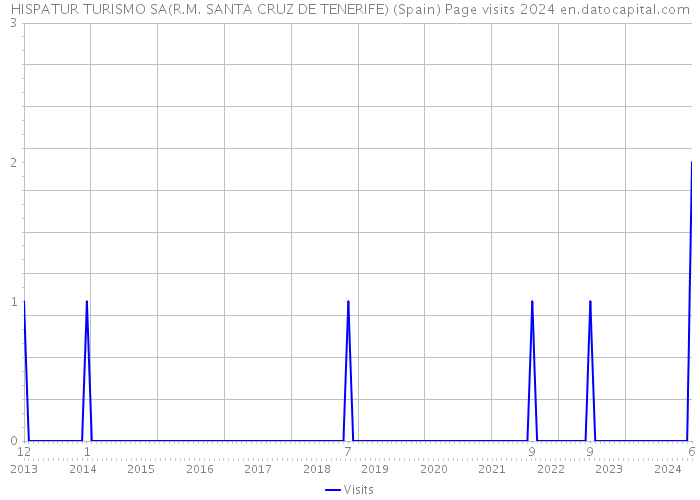 HISPATUR TURISMO SA(R.M. SANTA CRUZ DE TENERIFE) (Spain) Page visits 2024 